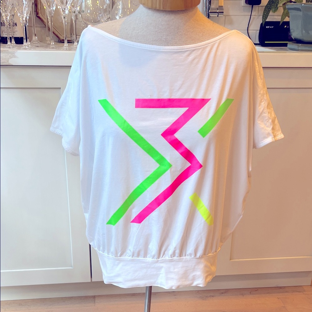EUC Y-3 Yohji Yamamoto Adidas white drop shoulder oversize white T shirt
